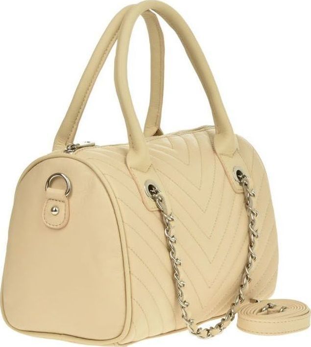 Geanta de mana din piele naturala Carolina di Rosa CR0426, Bej, #2, Bagsy