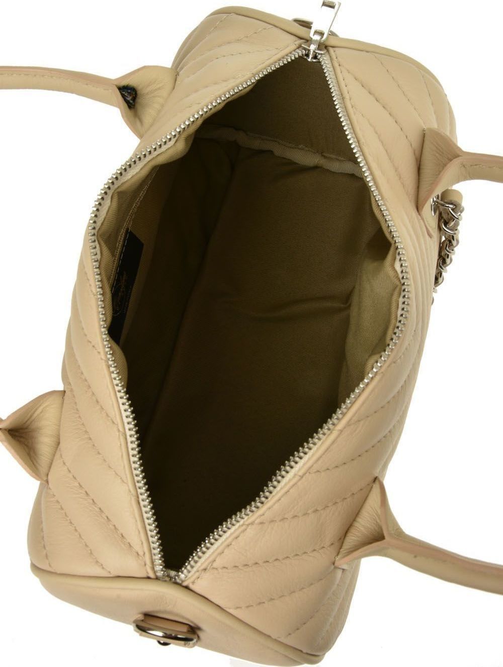 Geanta de mana din piele naturala Carolina di Rosa CR0426, Bej, #3, Bagsy