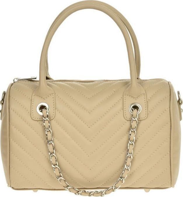 Geanta de mana din piele naturala Carolina di Rosa CR0426, Grej, #1, Bagsy