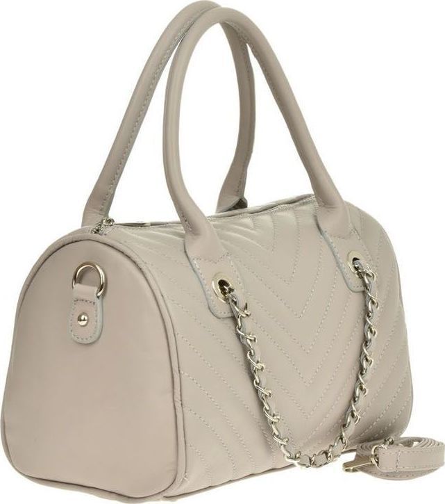 Geanta de mana din piele naturala Carolina di Rosa CR0426, Gri, #2, Bagsy