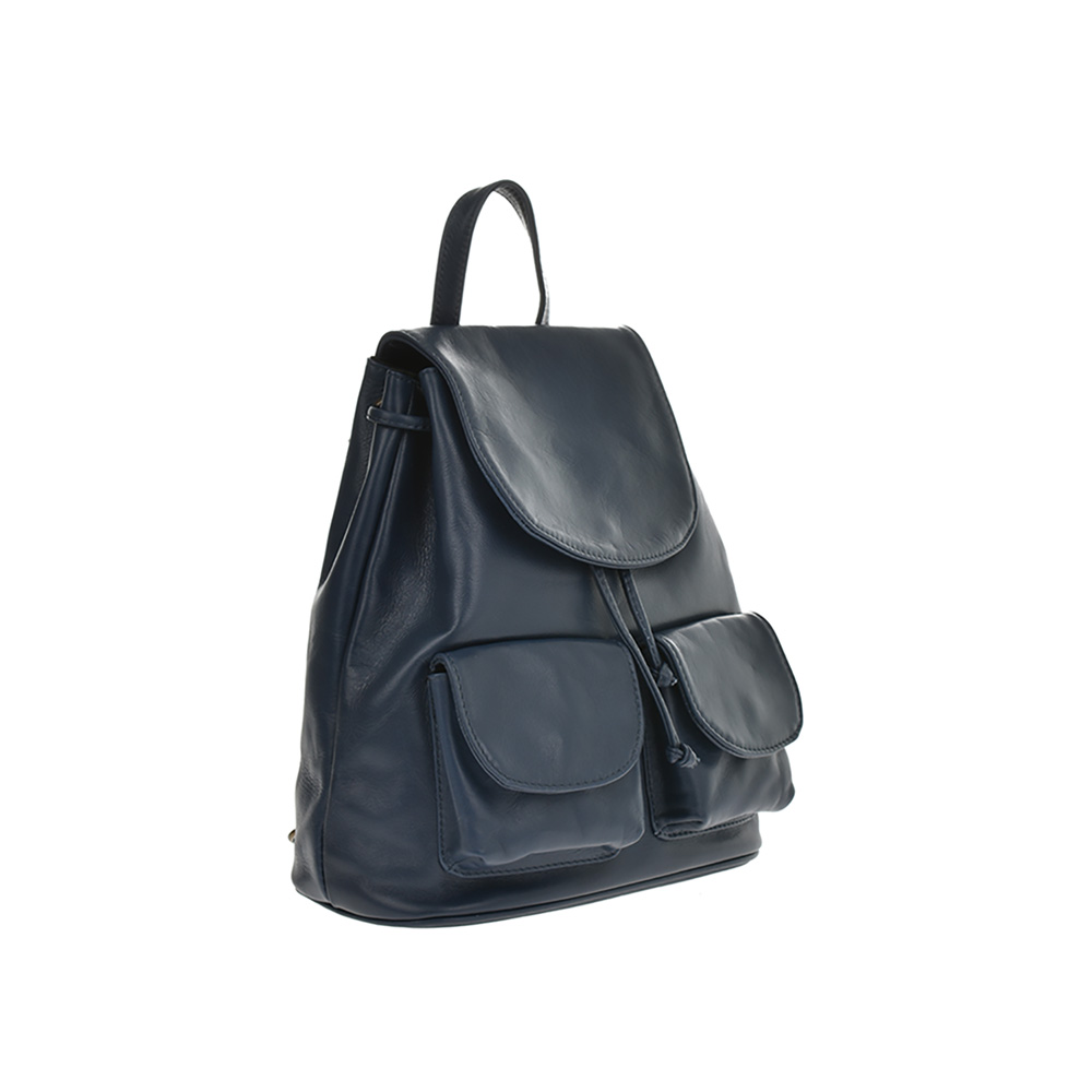 Rucsac din piele naturala Chiara Canotti CC0147, Albastru, #2, Bagsy