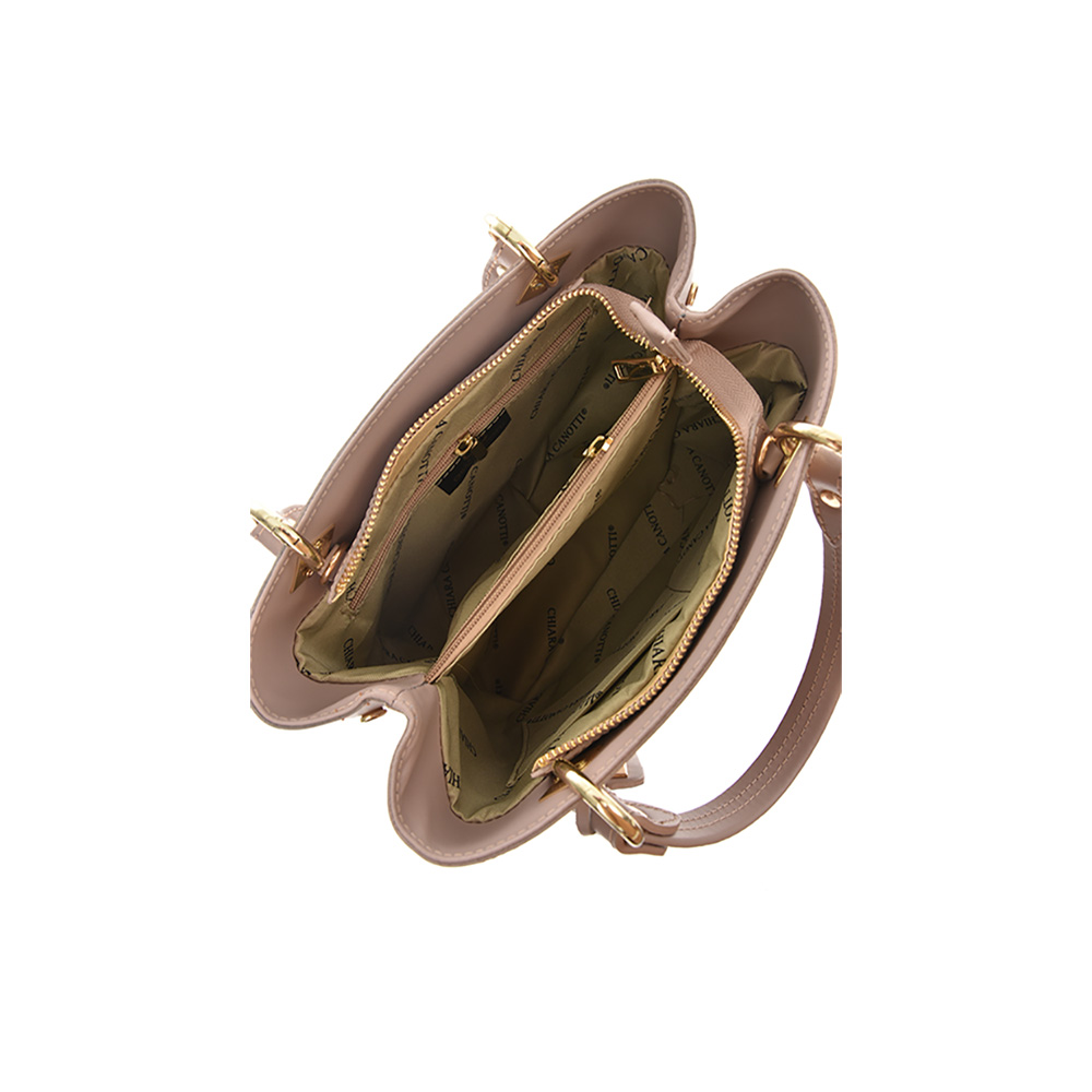 Geanta de mana din piele naturala Chiara Canotti CC0203, Roz prafuit, #5, Bagsy