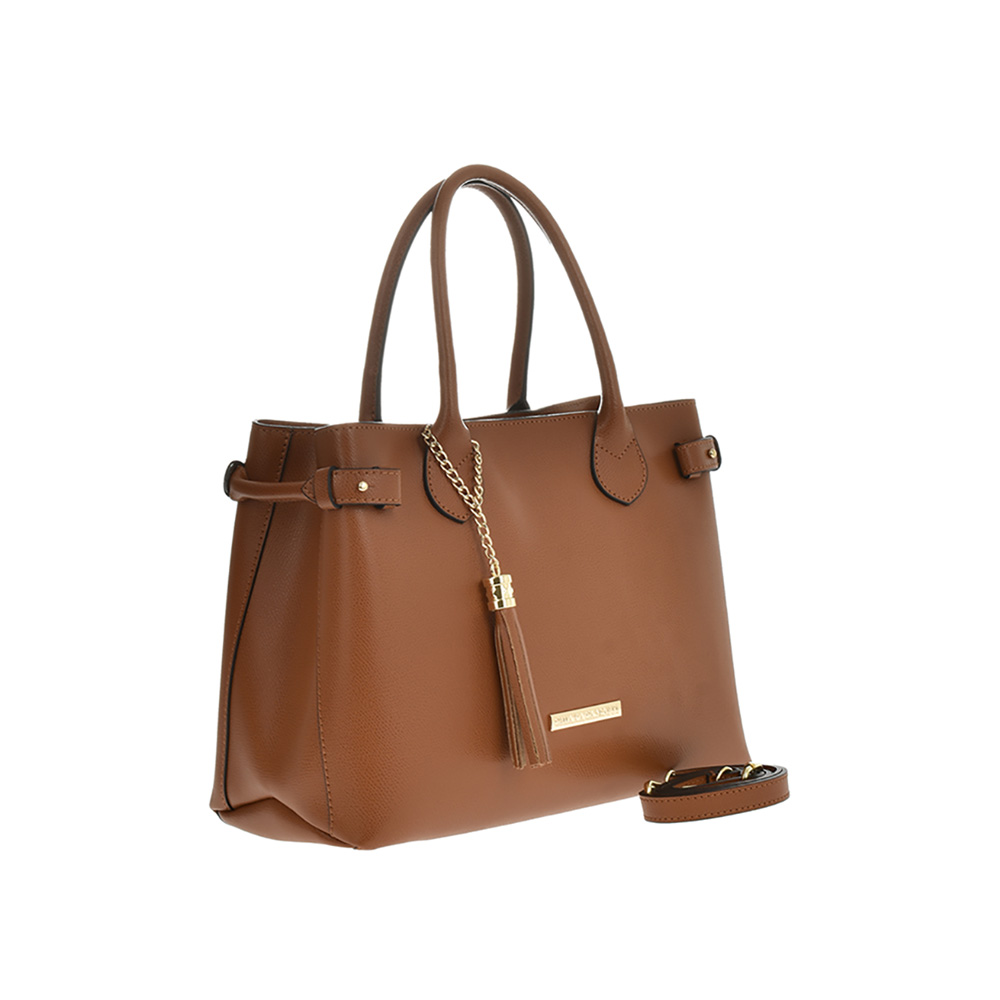 Geanta dama din piele naturala Chiara Canotti CC0276, Cognac, #2, Bagsy