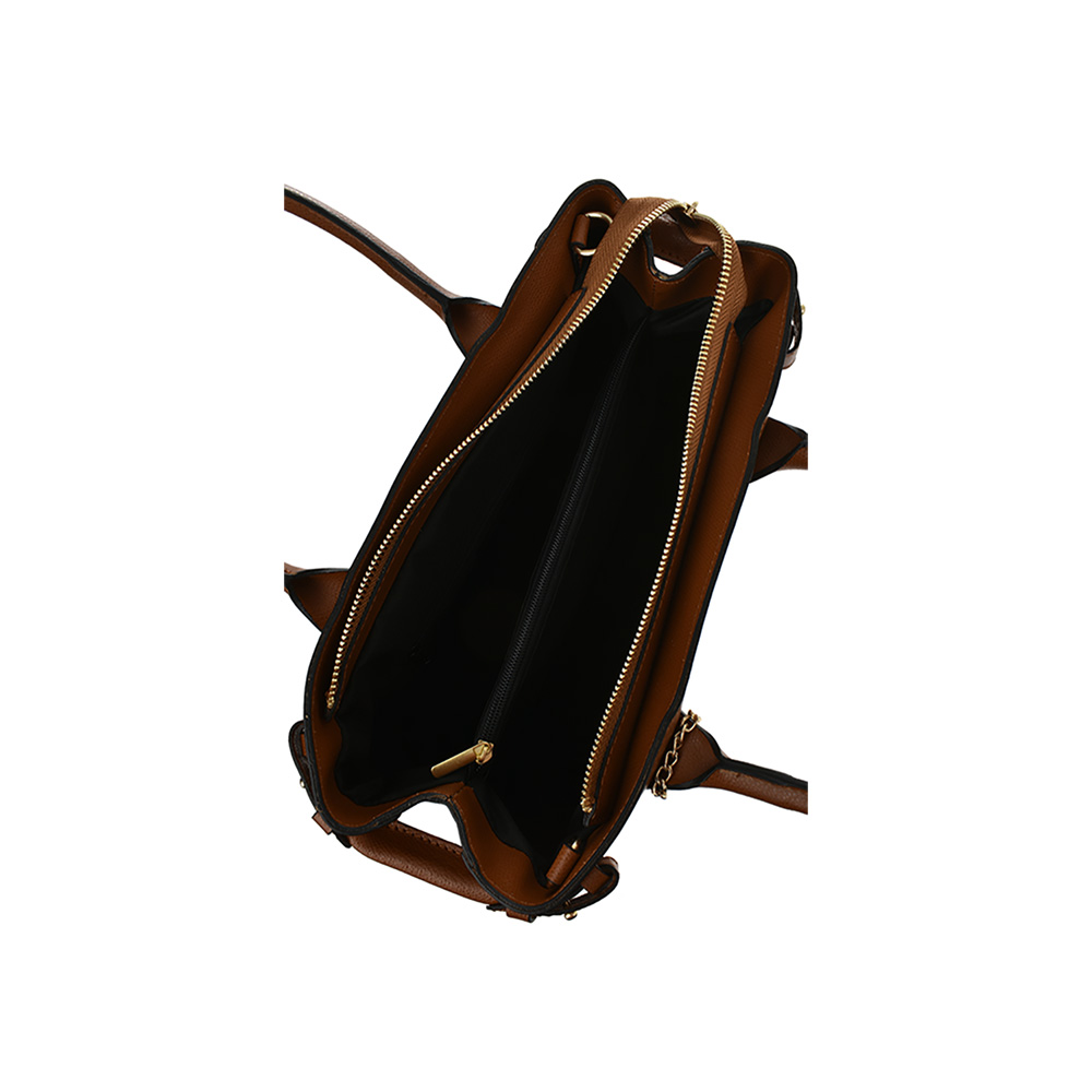 Geanta dama din piele naturala Chiara Canotti CC0276, Cognac, #5, Bagsy