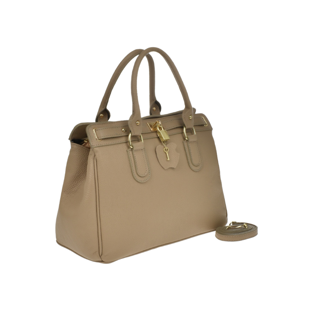 Geanta de mana din piele naturala Chiara Canotti CC0279, Grej, #2, Bagsy