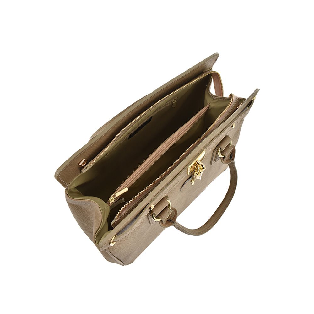 Geanta de mana din piele naturala Chiara Canotti CC0279, Grej, #4, Bagsy