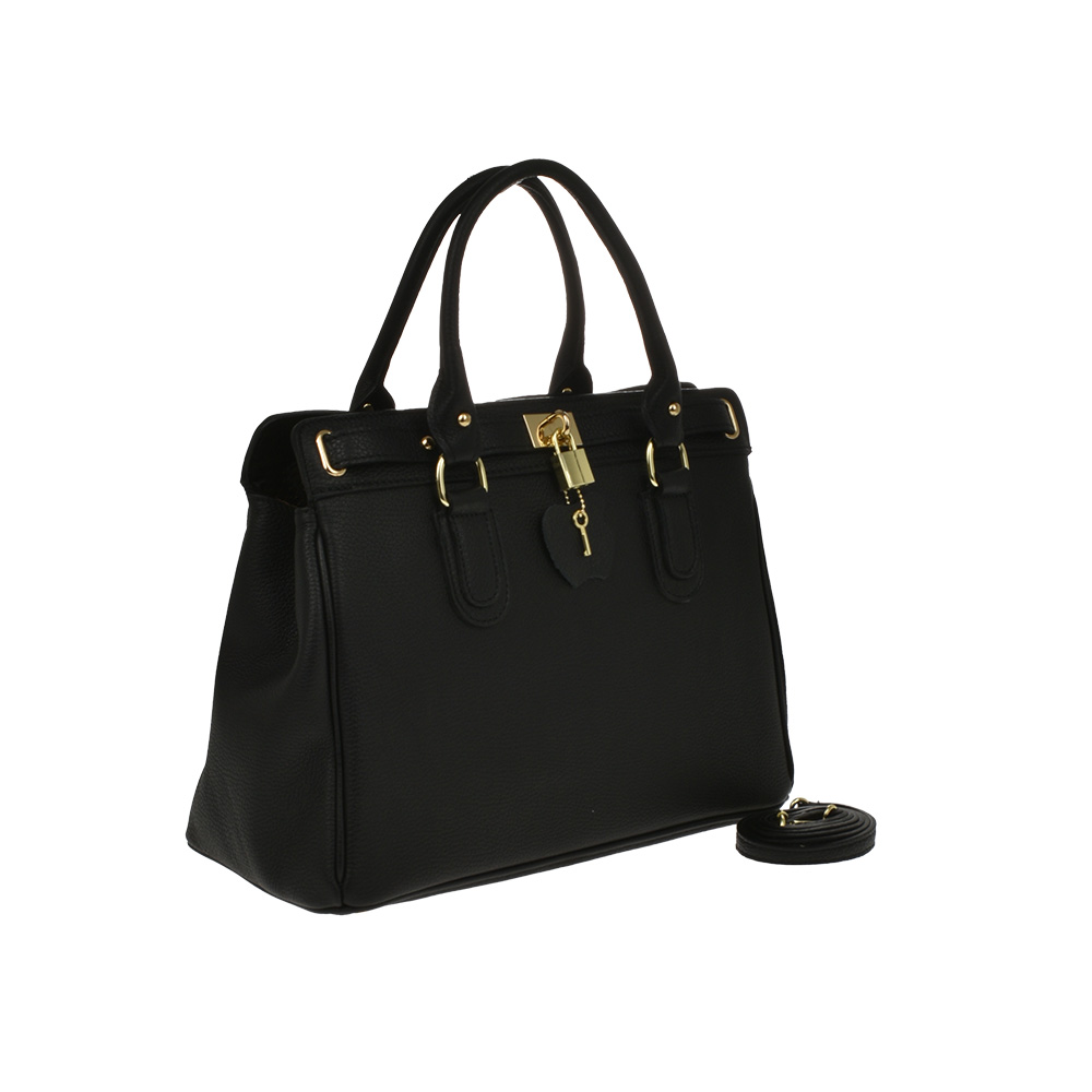 Geanta de mana din piele naturala Chiara Canotti CC0279, Negru, #2, Bagsy