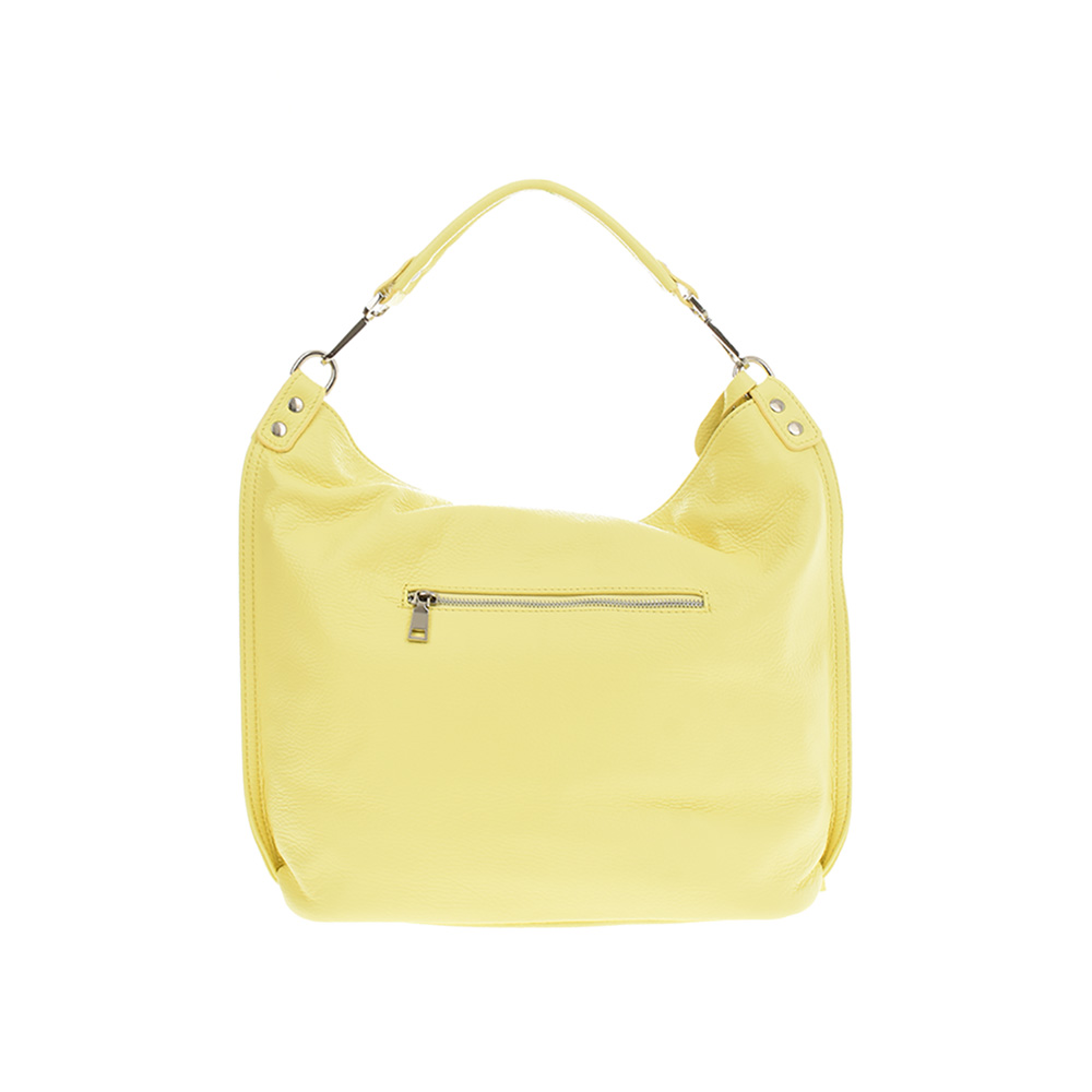Geanta de mana din piele naturala Chiara Canotti CC0371, Galben deschis, #3, Bagsy
