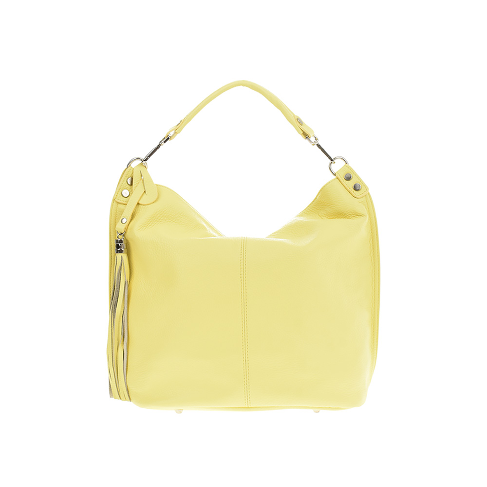 Geanta de mana din piele naturala Chiara Canotti CC0371, Galben deschis, #1, Bagsy