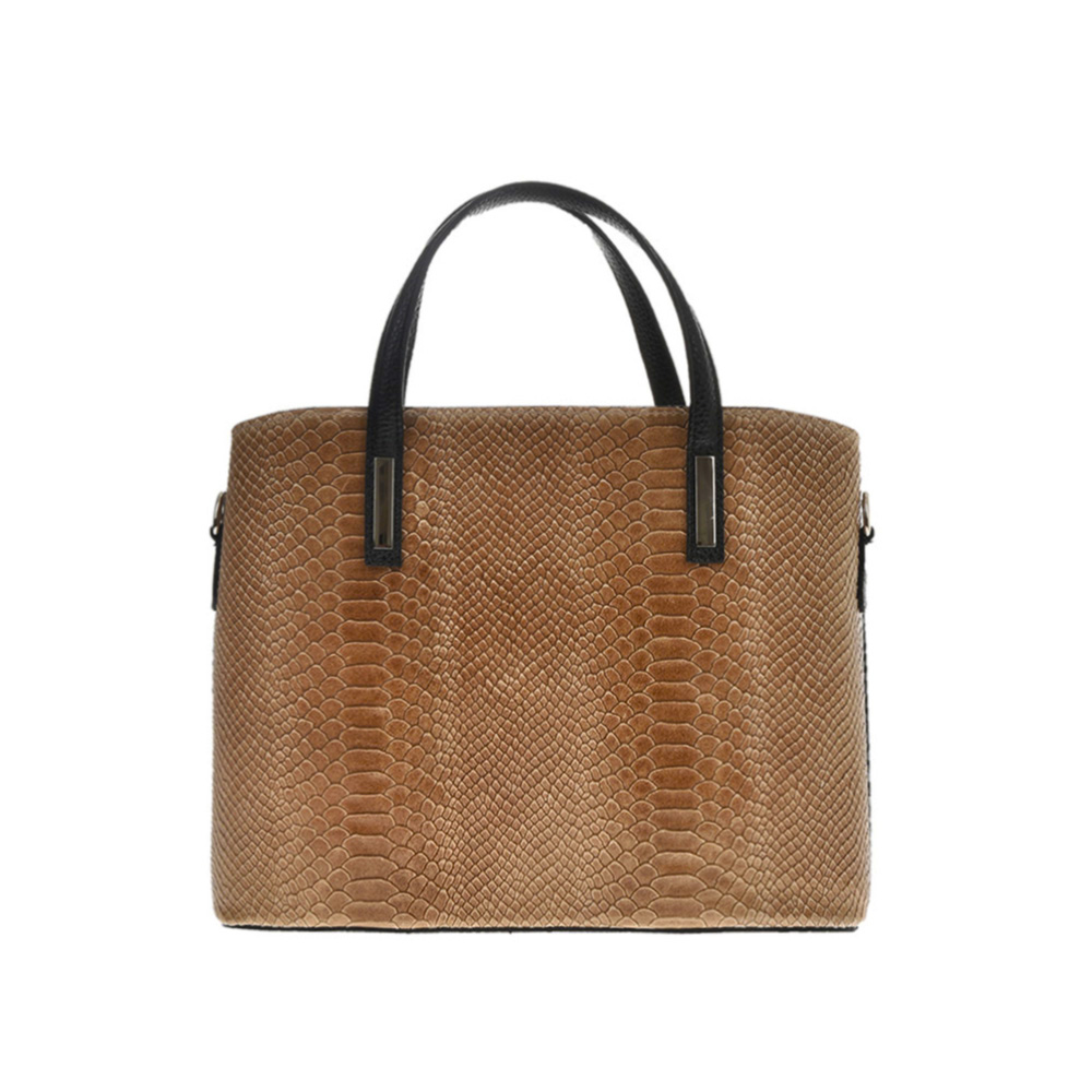 Geanta de mana din piele naturala Chiara Canotti CC1226, Grej, #3, Bagsy