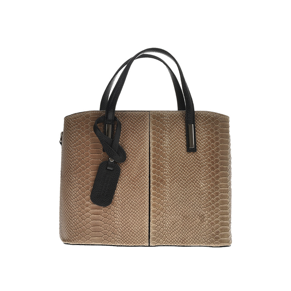 Geanta de mana din piele naturala Chiara Canotti CC0376, Grej, #1, Bagsy