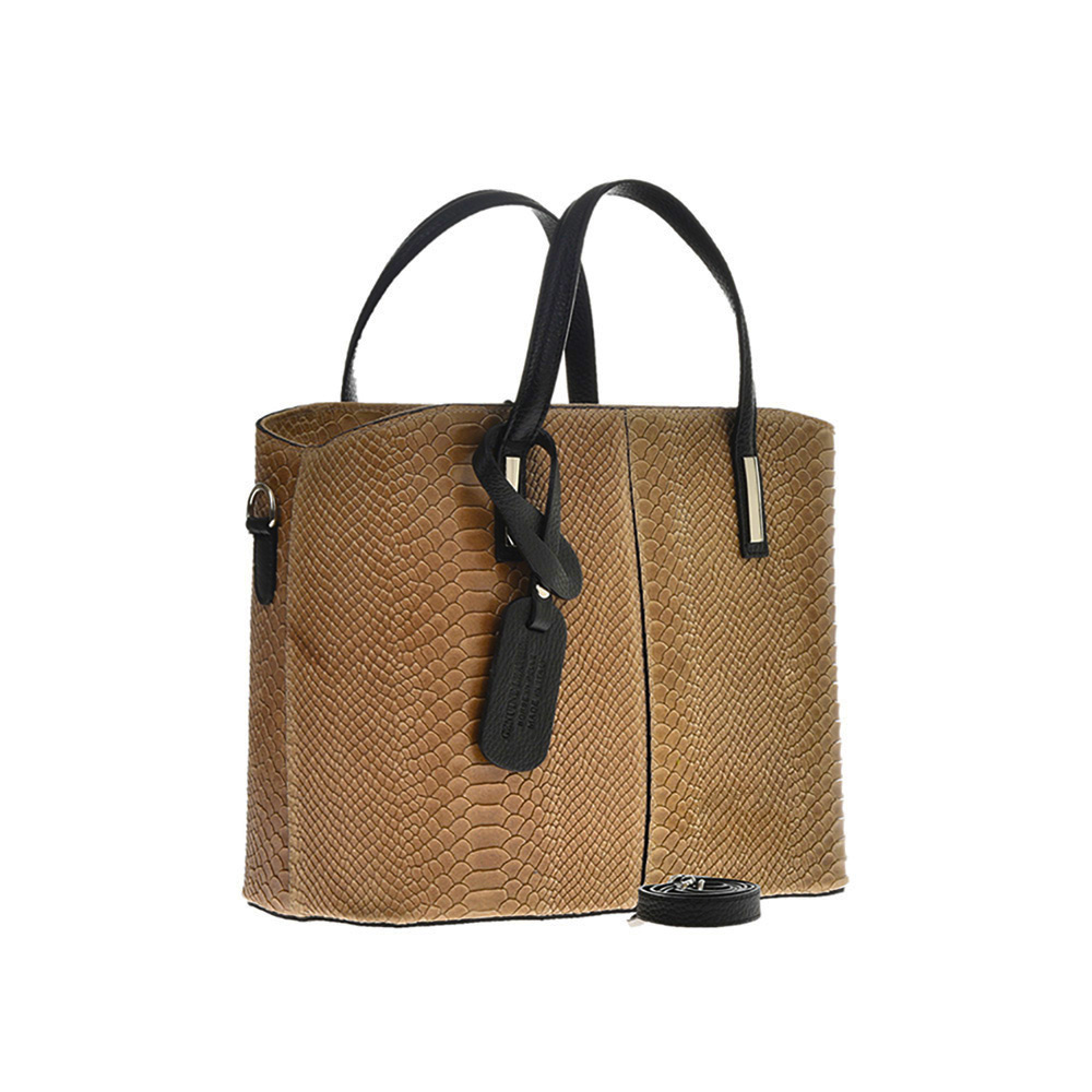 Geanta de mana din piele naturala Chiara Canotti CC1226, Grej, #2, Bagsy