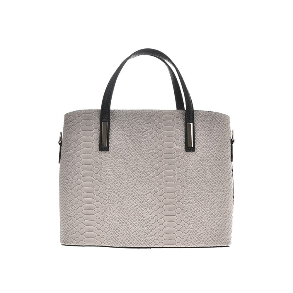 Geanta de mana din piele naturala Chiara Canotti CC0376, Gri, #3, Bagsy