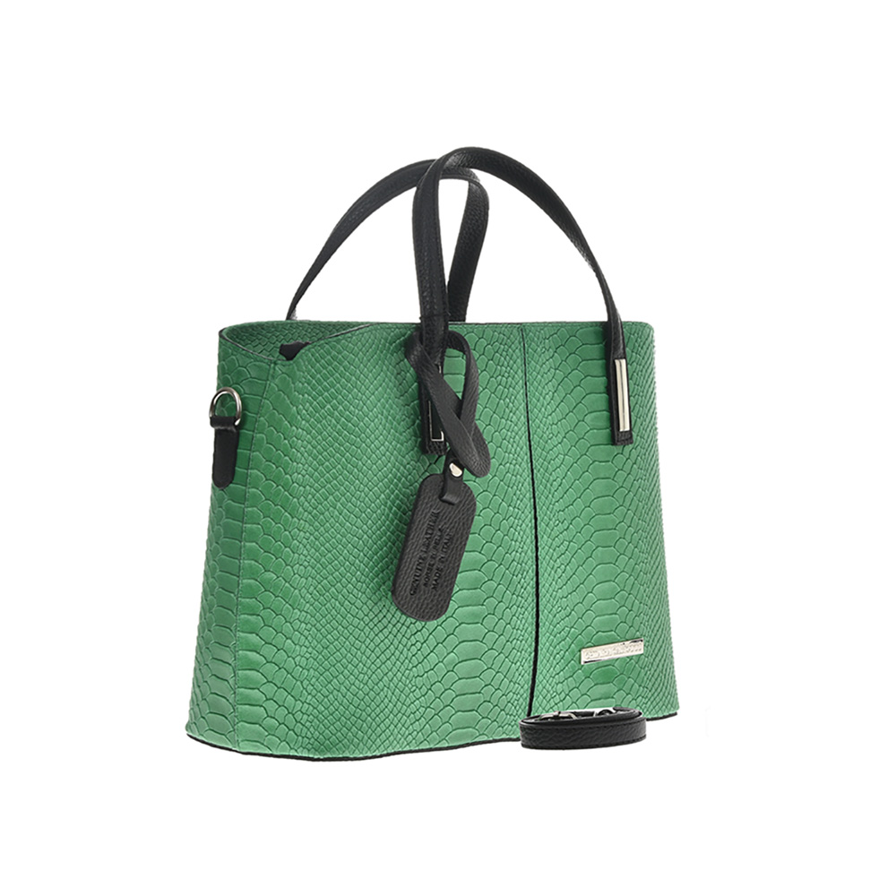 Geanta de mana din piele naturala Chiara Canotti CC0376, Verde, #2, Bagsy