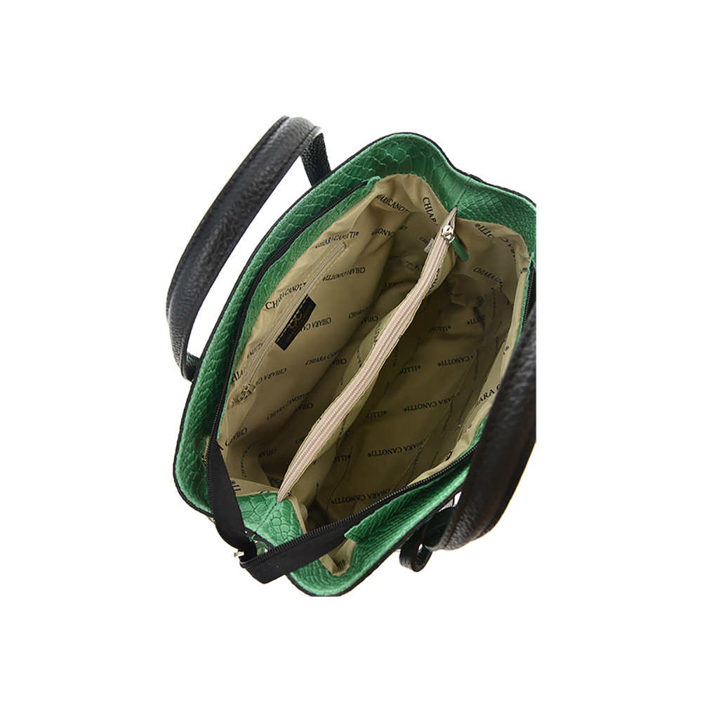 Geanta de mana din piele naturala Chiara Canotti CC0376, Verde, #5, Bagsy