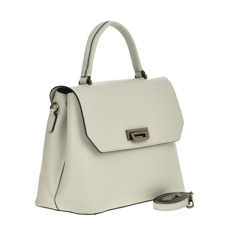 Geanta de mana din piele naturala Chiara Canotti CC0395, Gri, #3, Bagsy