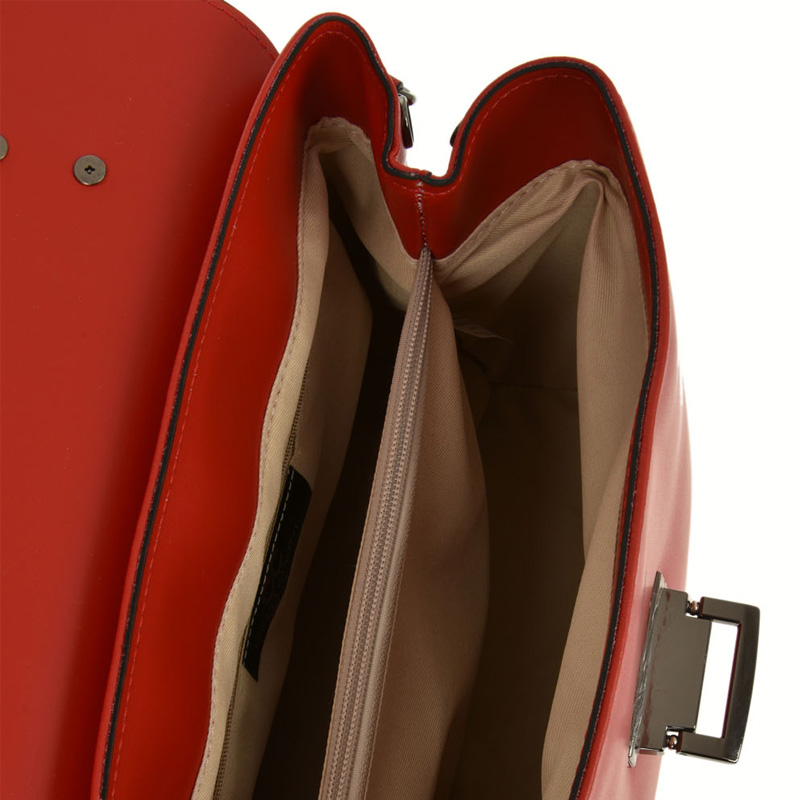 Geanta de mana din piele naturala Chiara Canotti CC0395, Rosu, #4, Bagsy