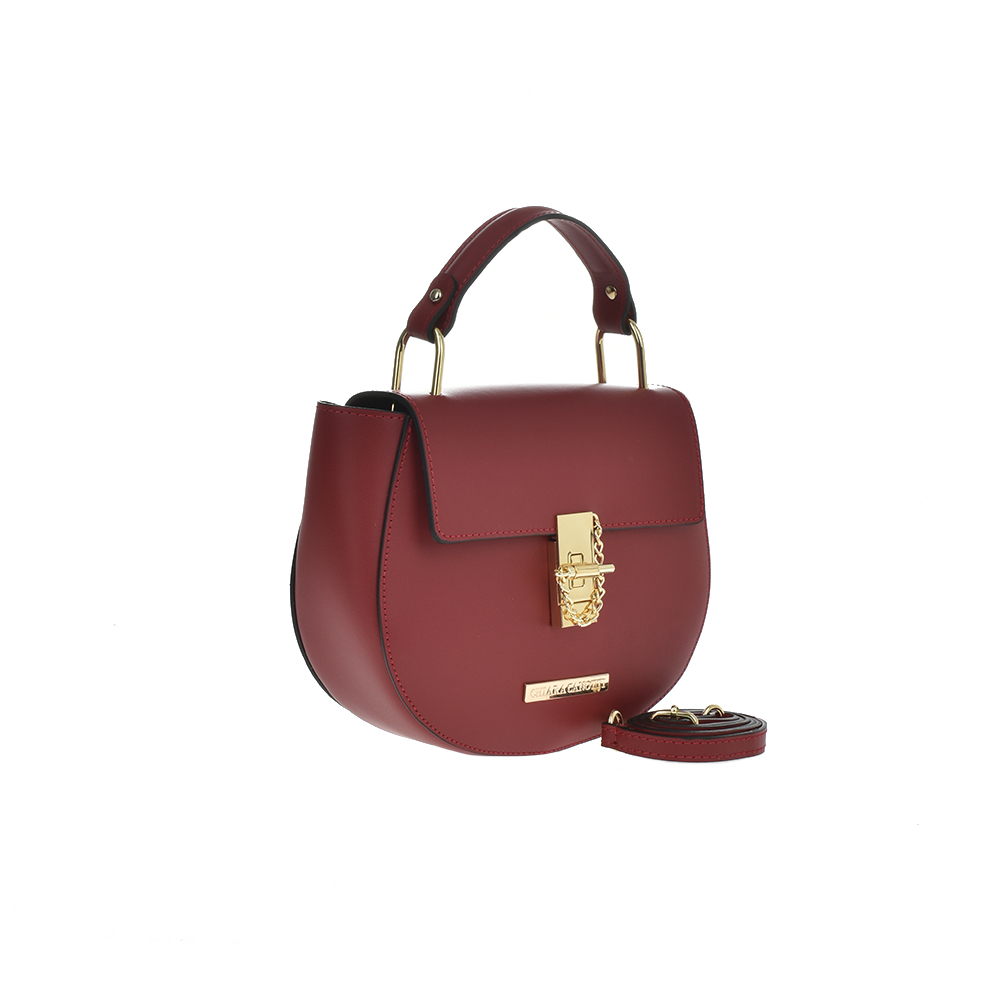 Geanta de mana din piele naturala Chiara Canotti CC0397, Rosu, #2, Bagsy