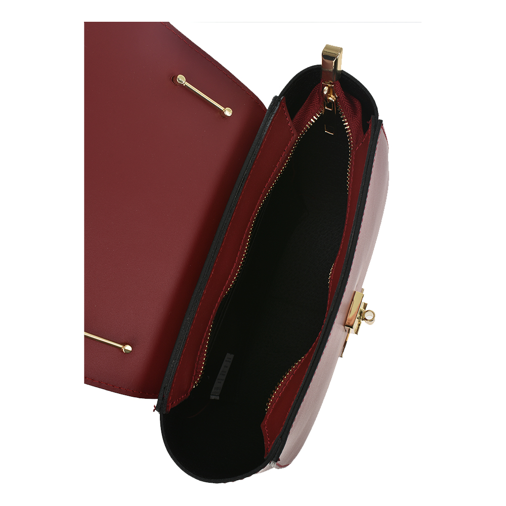 Geanta de mana din piele naturala Chiara Canotti CC0397, Rosu, #4, Bagsy