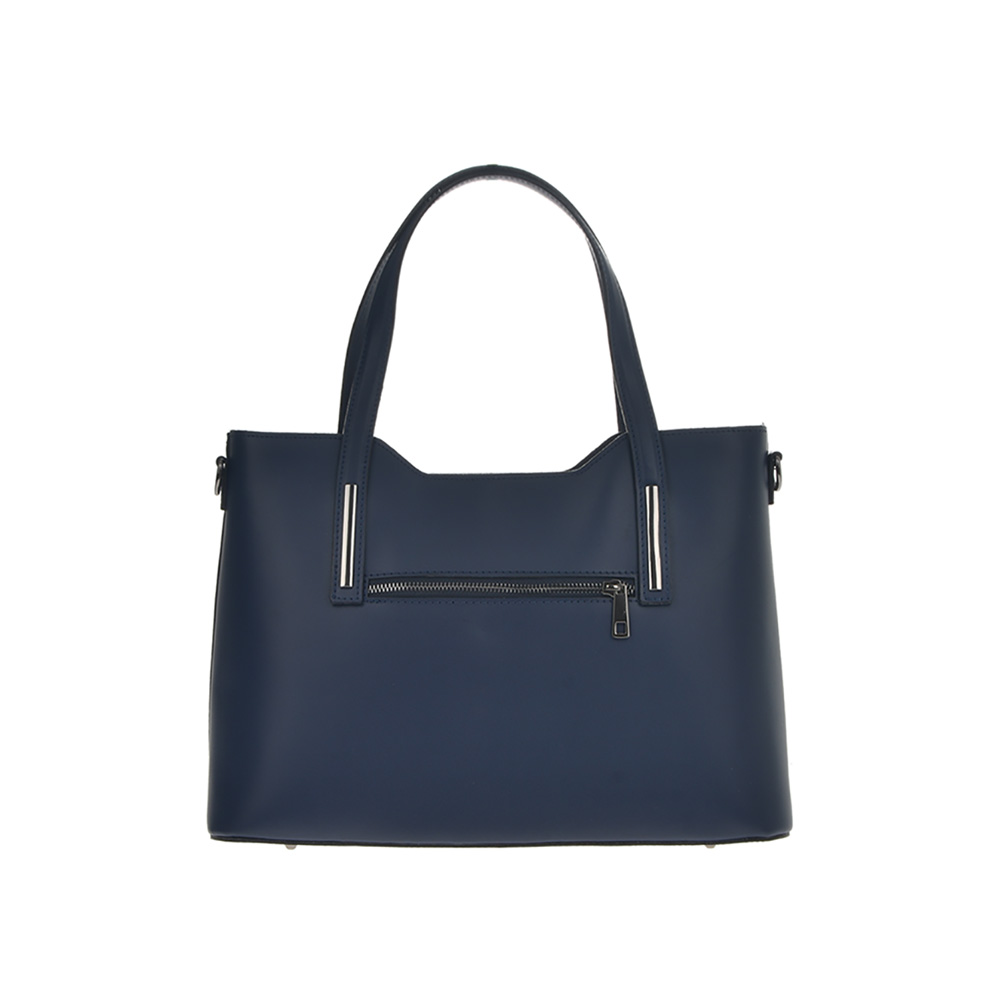 Geanta tote din piele naturala Chiara Canotti CC0404, Albastru, #3, Bagsy