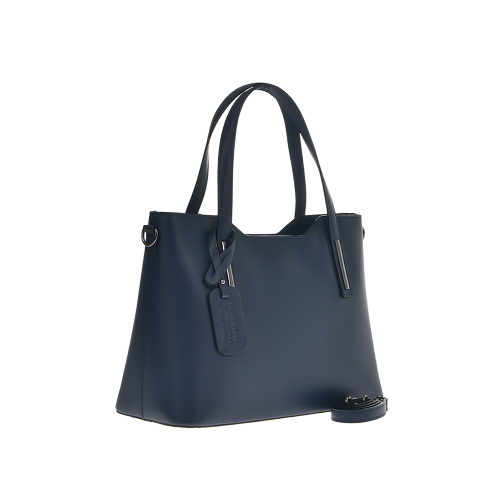 Geanta tote din piele naturala Chiara Canotti CC0404, Albastru, #2, Bagsy