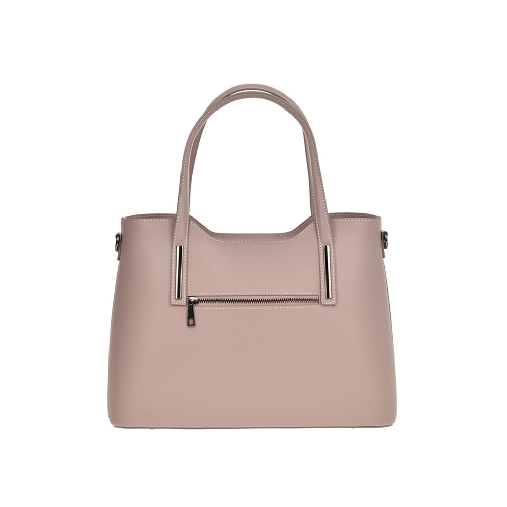 Geanta tote din piele naturala Chiara Canotti CC1265, Roz prafuit, #3, Bagsy