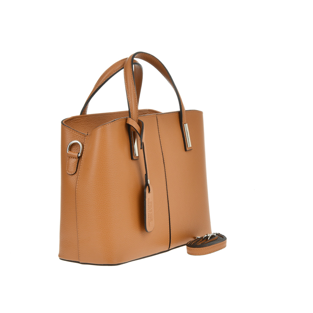 Geanta de mana din piele naturala Chiara Canotti CC0479, Cognac, #2, Bagsy