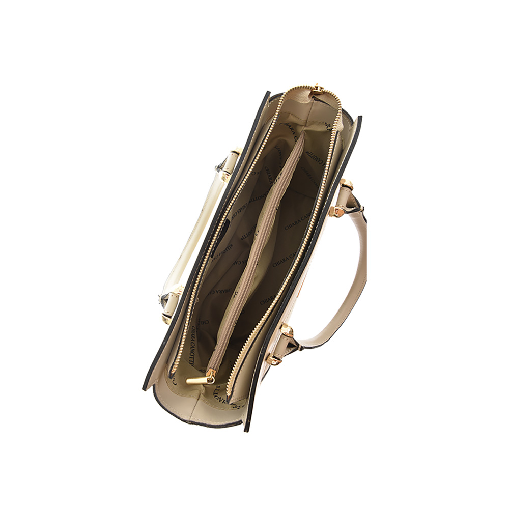 Geanta de mana din piele naturala Chiara Canotti CC0480, Bej, #5, Bagsy