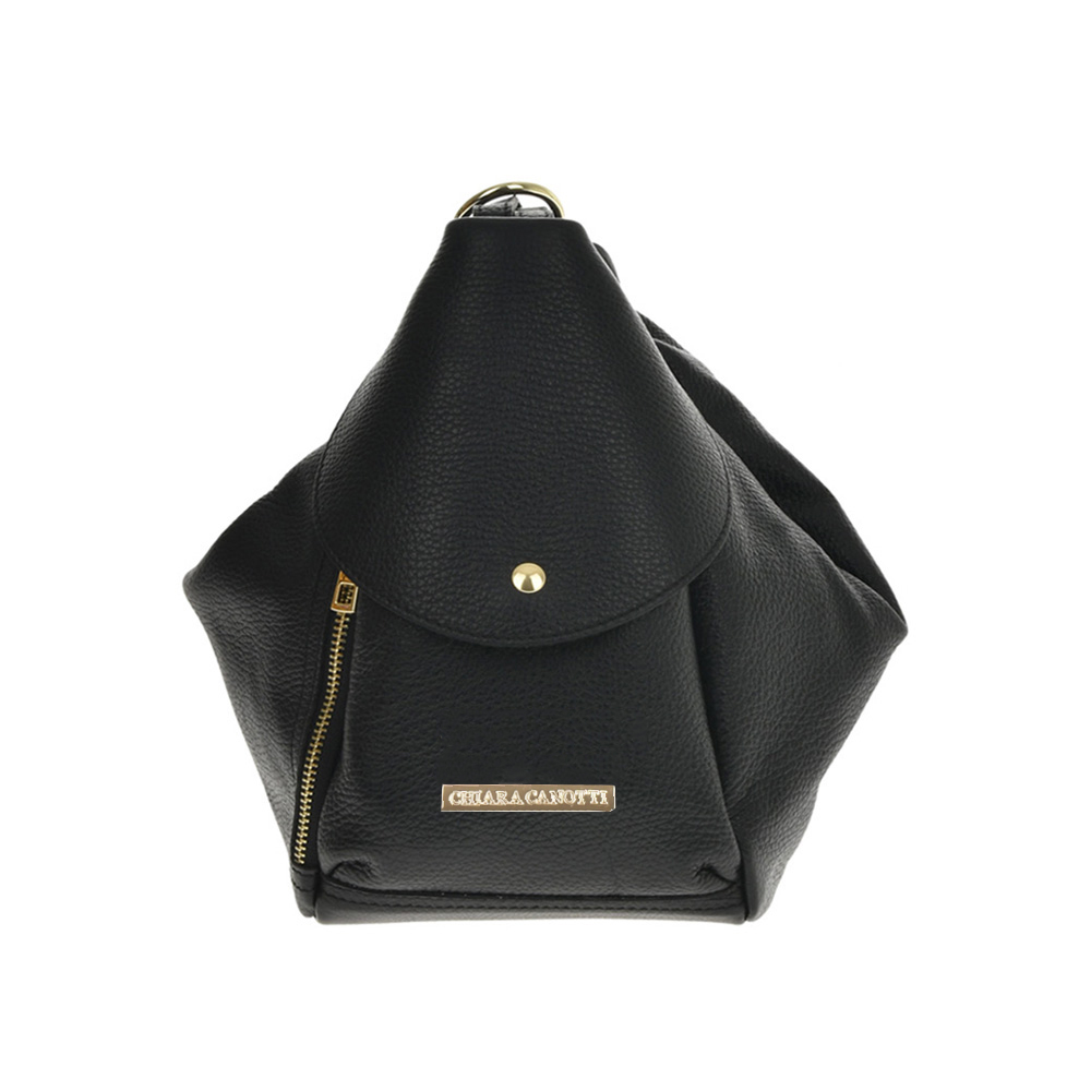 Rucsac dama din piele naturala Chiara Canotti CC0522, Negru, #1, Bagsy