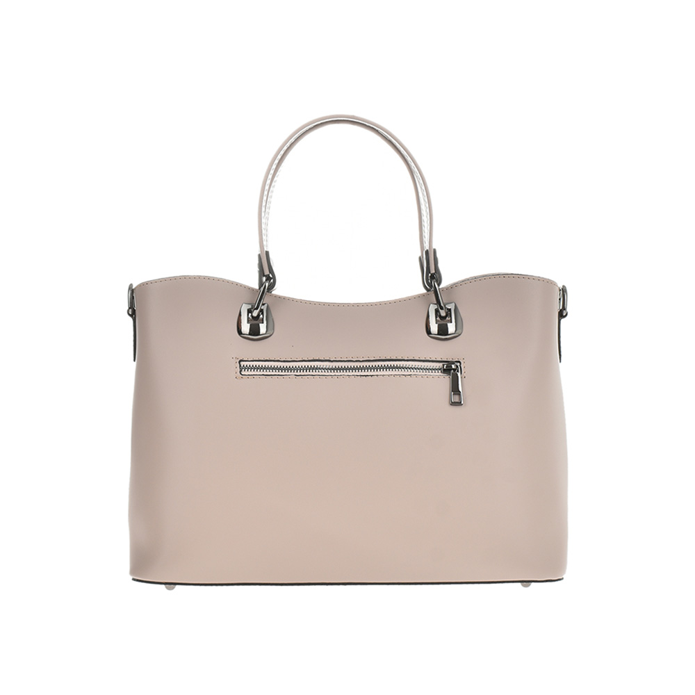 Geanta de mana din piele naturala Chiara Canotti CC0631, Roz prafuit, #3, Bagsy