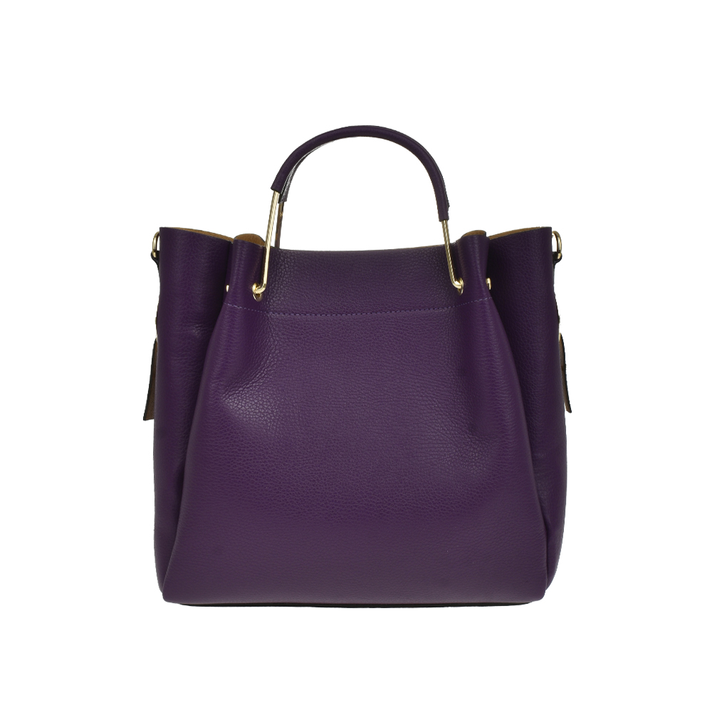 Geanta dama din piele naturala Chiara Canotti CC0637, Violet, #3, Bagsy