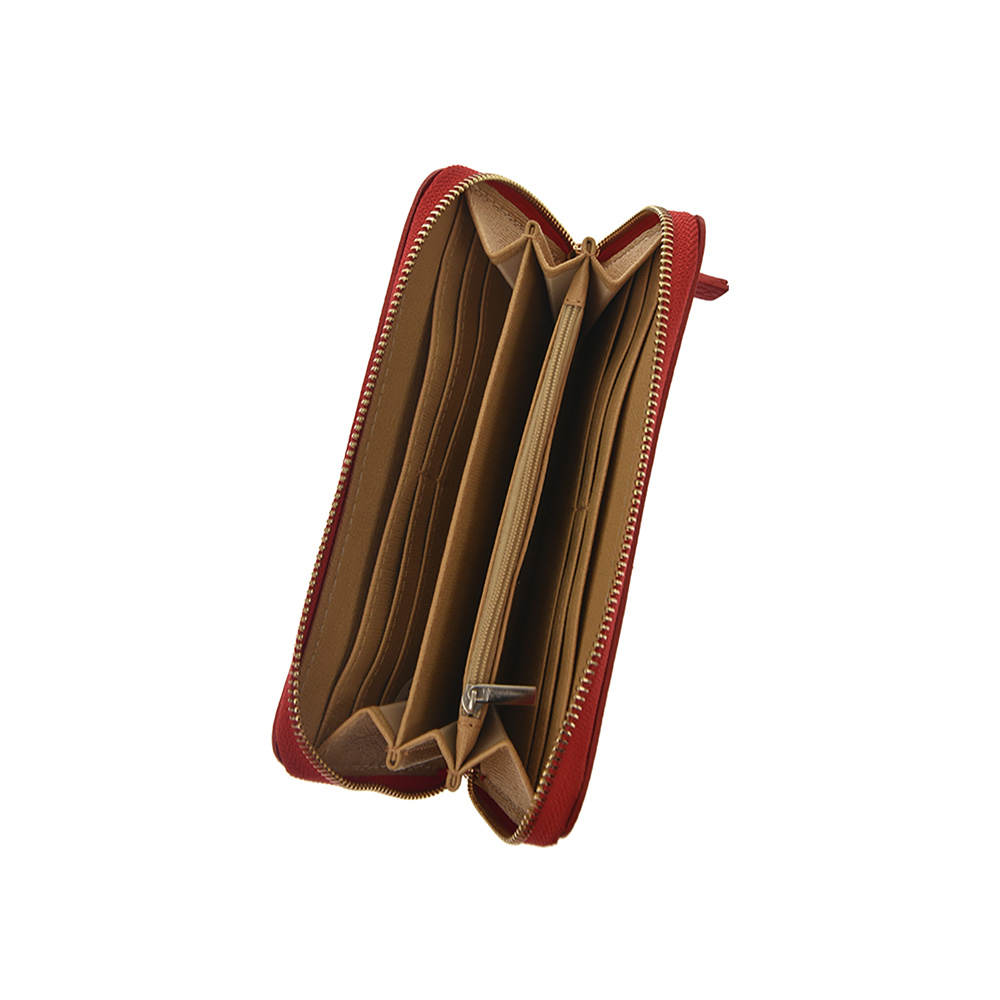 Portofel dama din piele naturala Chiara Canotti CC0644, Rosu, #5, Bagsy