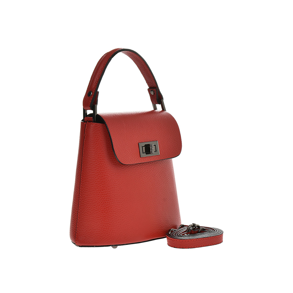 Geanta dama din piele naturala Chiara Canotti CC0710, Rosu, #2, Bagsy