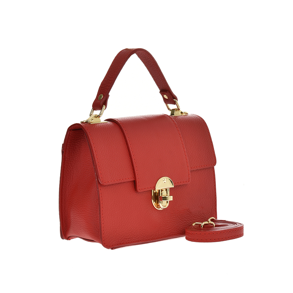 Geanta dama din piele naturala Chiara Canotti CC0714, Rosu, #2, Bagsy