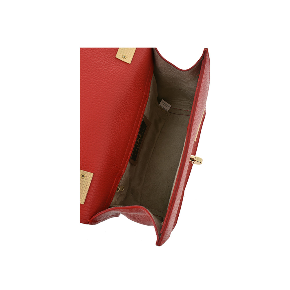 Geanta dama din piele naturala Chiara Canotti CC0714, Rosu, #5, Bagsy