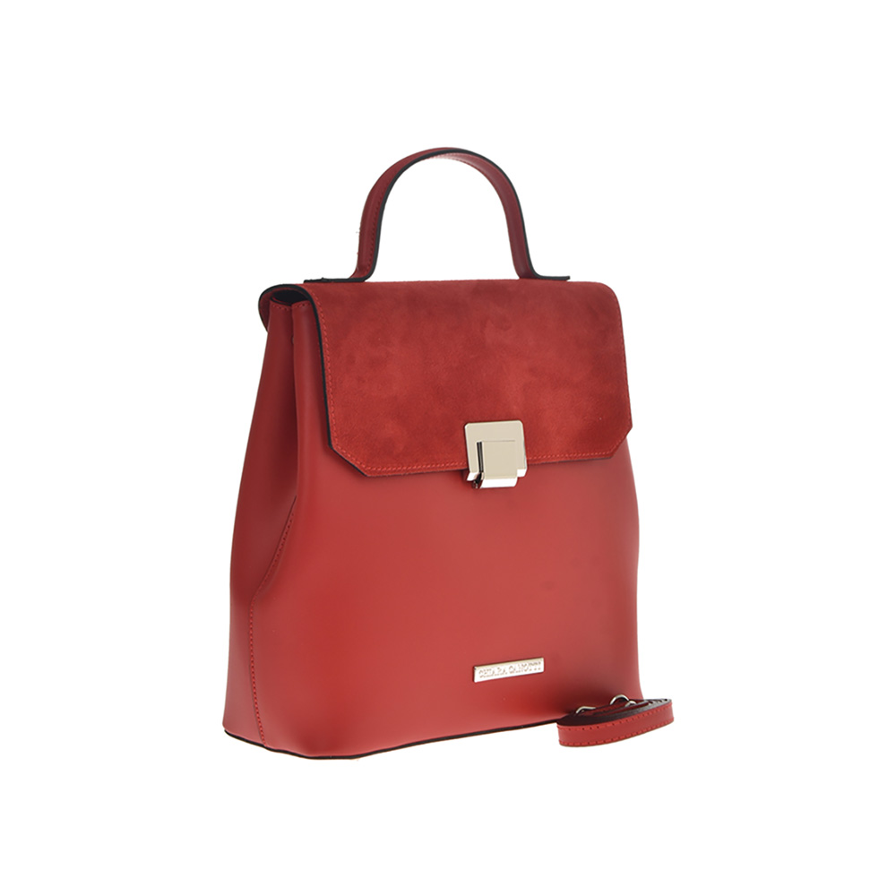 Geanta dama din piele naturala Chiara Canotti CC0717, Rosu, #2, Bagsy