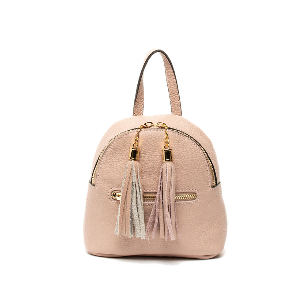 Rucsac dama din piele naturala Chiara Canotti CC0758, Roz prafuit, #1, Bagsy