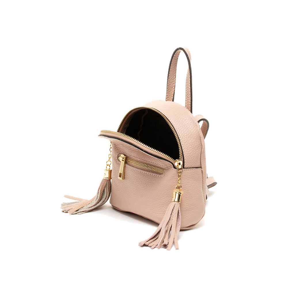 Rucsac dama din piele naturala Chiara Canotti CC0758, Roz prafuit, #3, Bagsy