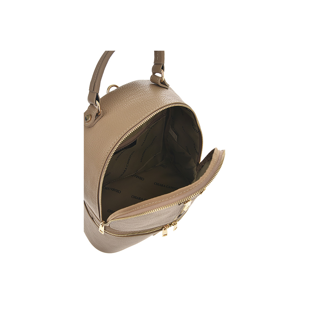 Rucsac dama din piele naturala Chiara Canotti CC0822, Grej, #5, Bagsy