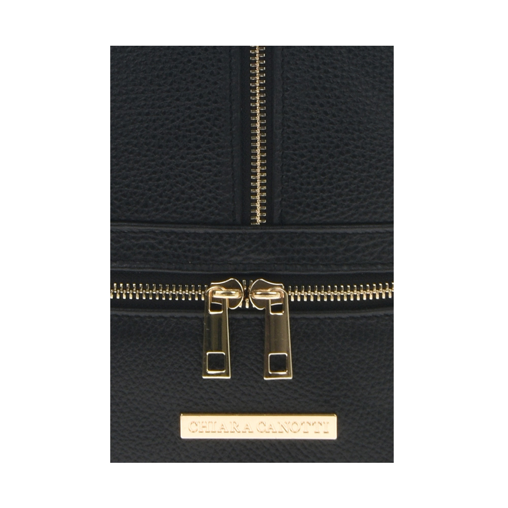 Rucsac dama din piele naturala Chiara Canotti CC0822, Negru, #4, Bagsy