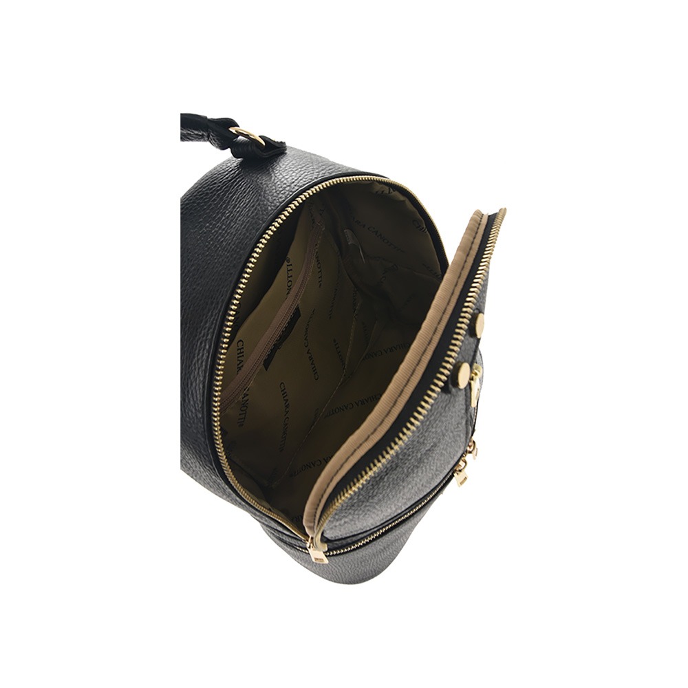 Rucsac dama din piele naturala Chiara Canotti CC0822, Negru, #5, Bagsy