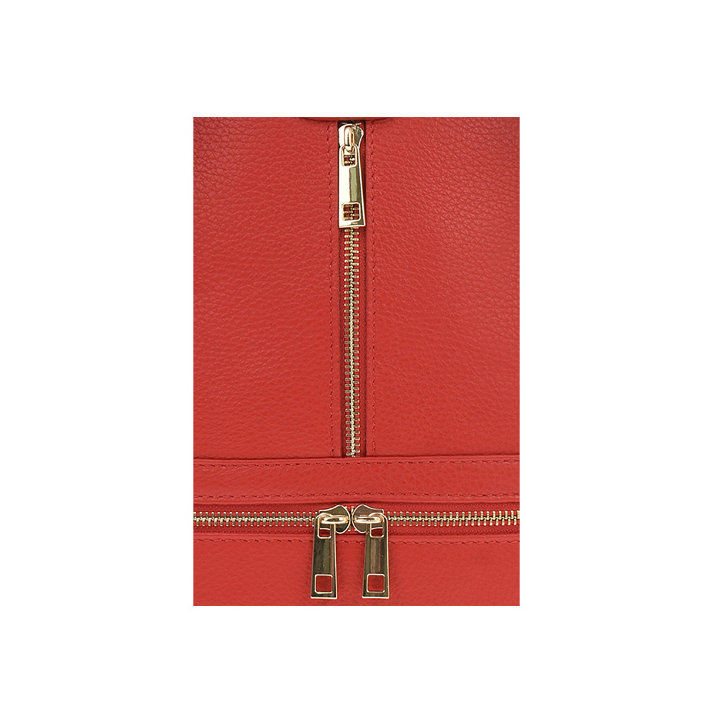 Rucsac dama din piele naturala Chiara Canotti CC0822, Rosu, #4, Bagsy