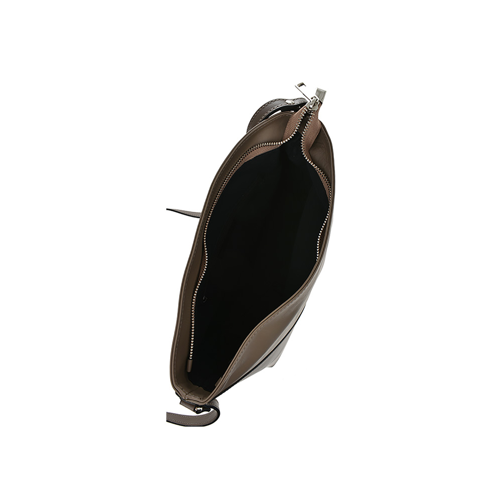 Geanta de umar din piele naturala Chiara Canotti CC0857, Grej, #5, Bagsy