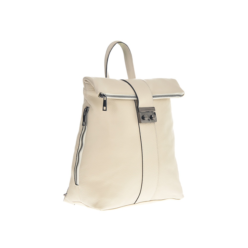 Rucsac dama din piele naturala, Chiara Canotti CC0873, Bej, #2, Bagsy