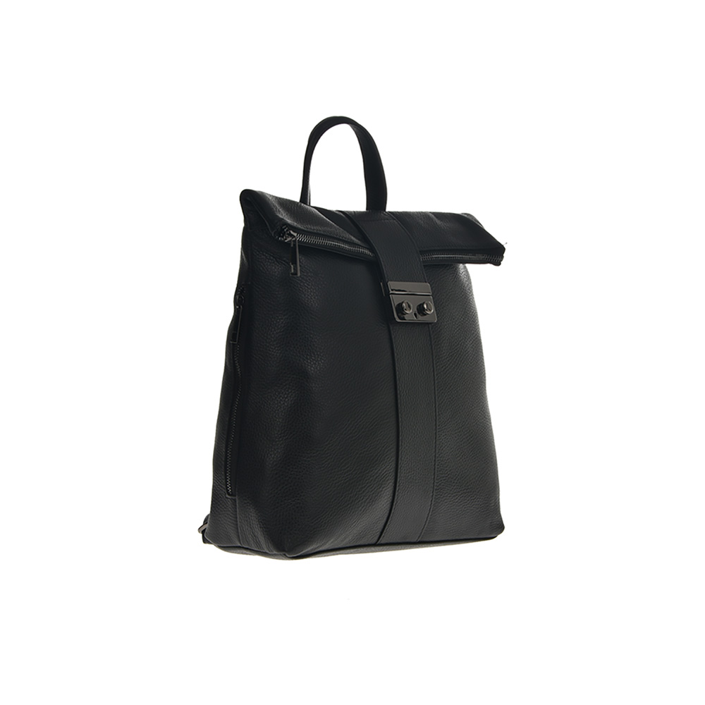 Rucsac dama din piele naturala, Chiara Canotti CC0873, Negru, #2, Bagsy