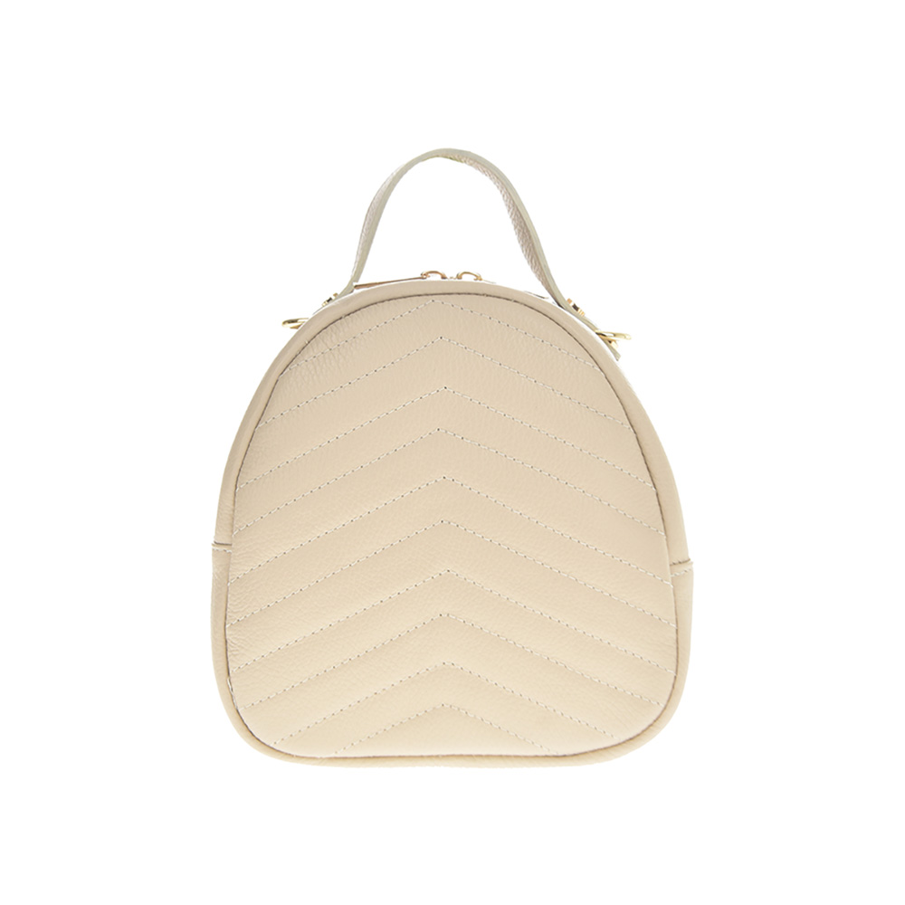 Rucsac din piele naturala, Chiara Canotti CC0875, Bej, #1, Bagsy