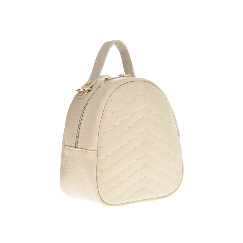 Rucsac din piele naturala, Chiara Canotti CC0875, Bej, #2, Bagsy