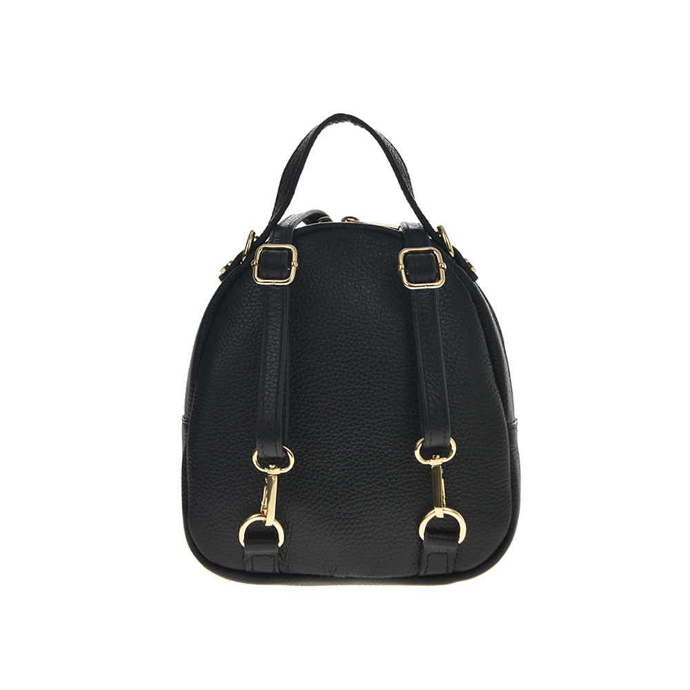 Rucsac din piele naturala, Chiara Canotti CC0875, Negru, #3, Bagsy