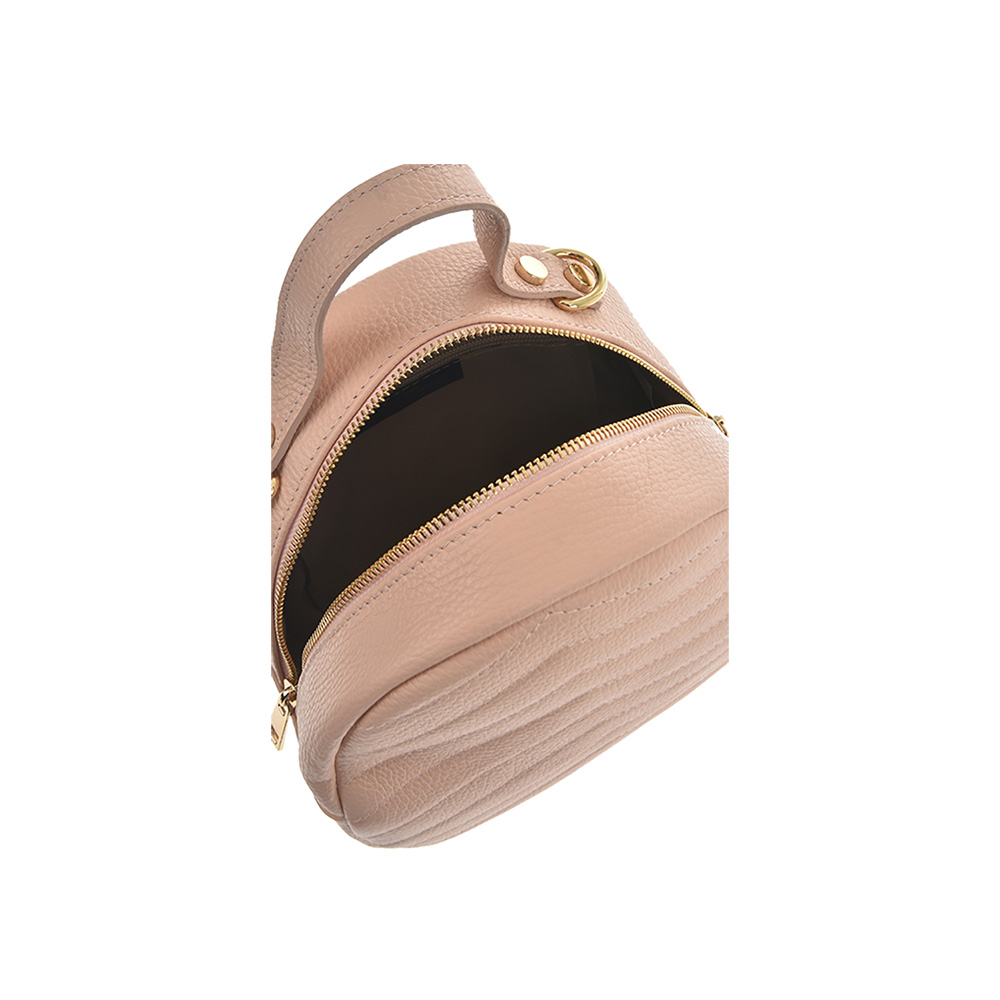 Rucsac din piele naturala, Chiara Canotti CC0875, Roz, #5, Bagsy