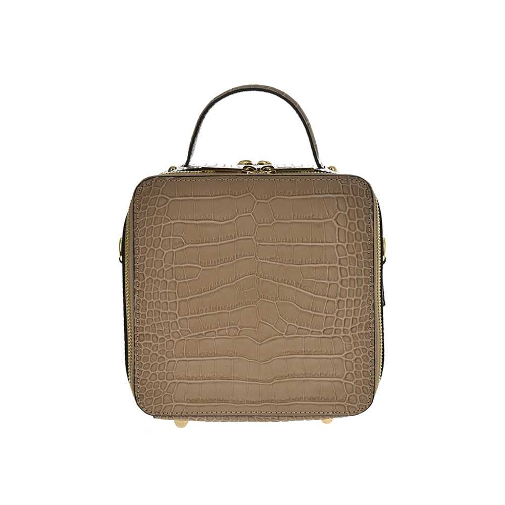 Geanta de umar din piele naturala Chiara Canotti CC0879, Grej, #1, Bagsy